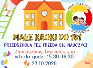 Małe kroki do 151. Przedszkola też trzeba się nauczyć