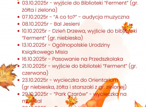 Zaplanowane wydarzenia na październik