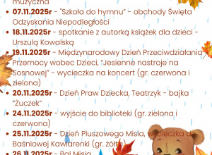 Wydarzenia zaplanowane na listopad