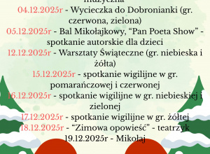 Wydarzenia zaplanowane na grudzień