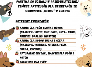 Zbiórka dla Schroniska