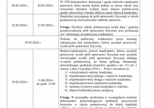 Zarządzenie w sprawie rekrutacji