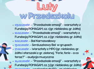 Wydarzenia zaplanowane na luty